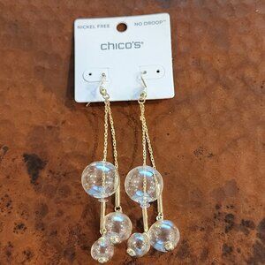 Gold & Glass Sphere Drop Earrings - Chico's